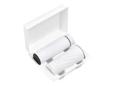 Подарочный набор FAMILY с термосом и термокружкой, белый