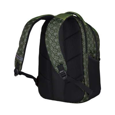 Рюкзак WENGER Sun 16'', зеленый со светоотражающим принтом, полиэстер, 35x27x47 см, 27 л