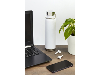 Бутылка для воды с вакуумной изоляцией Thor объемом 650 мл из переработанной нержавеющей стали, сертифицированной по стандарту RCS - Зеленый лесной