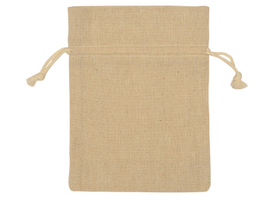 Мешочек подарочный, лен, средний, натуральный