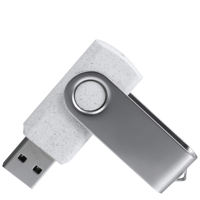 Флешка TWIST ECO Белая с серебристым 4027.07.06.16ГБ3.0