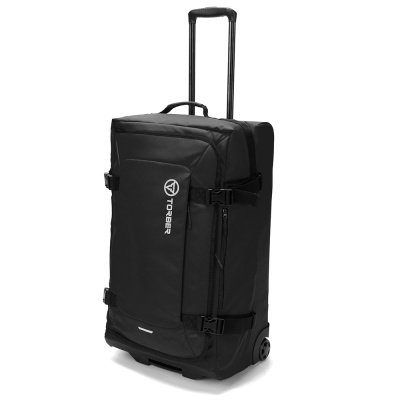 Сумка на колесах TORBER РИТМ, чёрный, полиэстер 900D с PU покрытием, 70 х 41 х 28,5 см, 81 л