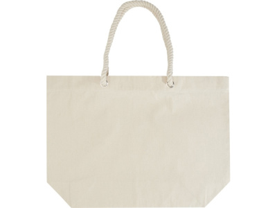 Florida пляжная эко-сумка из переработанного материала, сертифицированного по стандарту GRS, плотностью 270 г/м² 18L - Натуральный / Натуральный