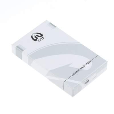 Маникюрный набор GD, 7 пр. Футляр: искусственная кожа, цвет зеленый