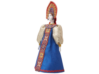 Подарочный набор: кукла фарфоровая, крем-мед, красный