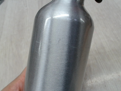 Бутылка Hip S с карабином 400мл, серебристый