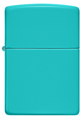 Зажигалка ZIPPO Classic с покрытием Flat Turquoise, латунь/сталь, бирюзовая, глянцевая, 38x13x57 мм