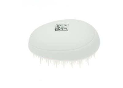 Щетка массажная Dewal Beauty серия"Прованс"с пластиковым штифтом, овальная, кремовая