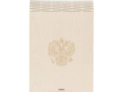 Набор бокалов для шампанского За Россию Chinelli в деревянной коробке