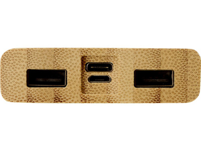 Внешний беспроводной аккумулятор из бамбука Bamboo Air, 10000 mAh