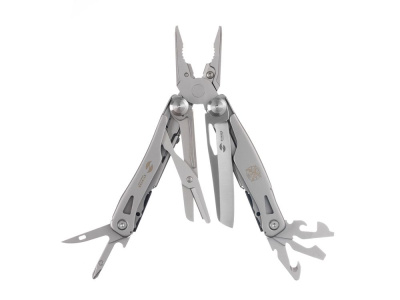 Мультитул Stinger, 106 мм, 15 функций, сталь, серебристый, в комплекте нейлоновый чехол