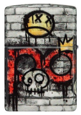 Зажигалка ZIPPO Graffiti King с покрытием 540 Matte, латунь/сталь, разноцветная, матовая, 38x13x57 мм