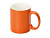 Матовая кружка Марко базовой формы, цветная снаружи, белая внутри, оранжевый