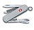 Нож-брелок VICTORINOX Classic Alox, 58 мм, 5 функций, алюминиевая рукоять, серебристый