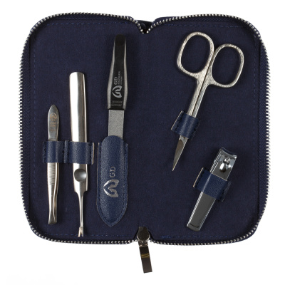 Маникюрный набор GD, 5 пр. Футляр: искуcственная кожа, цвет синий