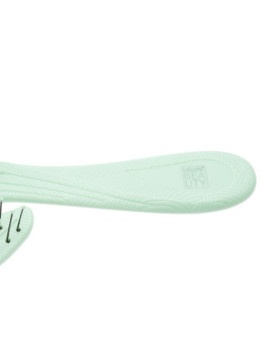 Щетка Dewal Beauty серия "Ocean wave", продувная, с нейлоновым штифтом, форма волна, зеленая