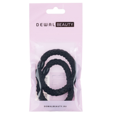 Резинки для волос Dewal Beauty, цвет черный (2 шт.)