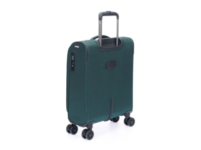 Чемодан TORBER СЕЙД, тёмно-зелёный, нейлон 600D, 36,5 х 19 х 54 см, 32 л , размер S