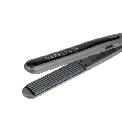 Щипцы-гофре для волос DEWAL BEAUTY Dark Charm, 25x110 мм, 30 Вт, серые