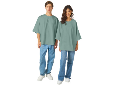 Футболка Berlin к/р оверсайз, 100% хлопок, 180гр, пыльно-бирюзовый , размер XS-S