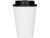 Пластиковый стакан Take away с двойными стенками и крышкой с силиконовым клапаном, 350 мл, белый/черный