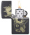 Зажигалка ZIPPO Gambling Design с покрытием Black Matte, латунь/сталь, чёрная, матовая, 38x13x57 мм