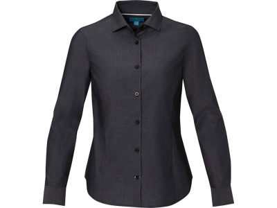 Cuprite Женская рубашка с длинным рукавом, изготовленная из натуральных материалов, которые отвечают стандарту GOTS - сплошной черный , размер L