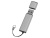 Флеш-карта USB 2.0 16 Gb металлическая с колпачком Borgir, стальной , размер 16ГБ