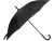Зонт-трость Reviver с куполом из переработанного пластика, черный