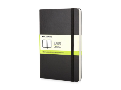 Записная книжка Moleskine Classic (нелинованный) в твердой обложке, Pocket (9x14см), черный , размер A6