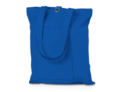 Сумка Clip из хлопка 340 г/м2 с застежкой из экокожи, синий