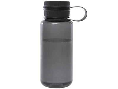 Спортивная бутылка Ryder из переработанного ПЭТ-пластика объемом 900 мл с многофункциональной крышкой, сертифицированная RCS - сплошной черный