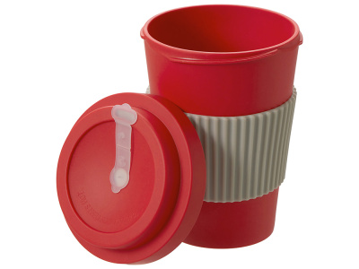 Термокружка Muffin из натуральных волокон, красный