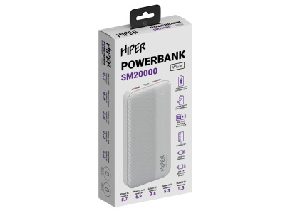 Портативный внешний аккумулятор SM20000 White (Р)