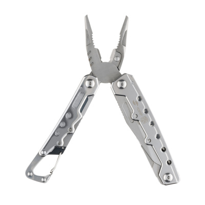 Мультитул Stinger, 105x40 мм, 12 функций, сталь, серебристый, в комплекте нейлоновый чехол