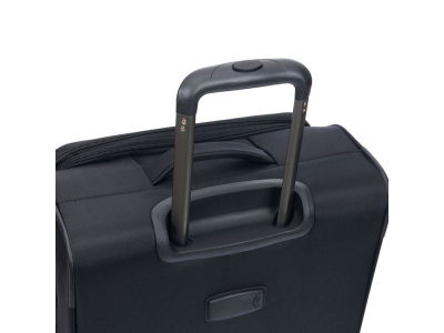 Чемодан TORBER СЕЙД, чёрный, нейлон 600D, 43,5 х 25 х 68 см, 56 л , размер M