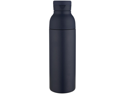 Illuminate бутылка для воды объемом 650 мл из переработанной нержавеющей стали RCS с двойными стенками и набором из 3 крышек - Синий Navy