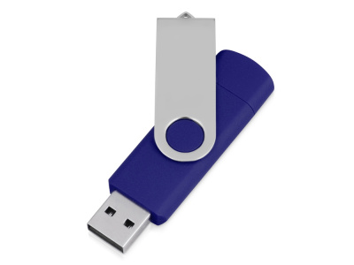USB/micro USB-флешка 2.0 на 16 Гб Квебек OTG, синий , размер 16Gb
