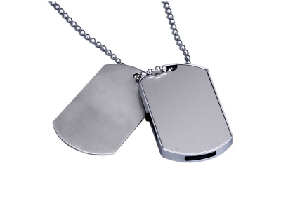 Флешка Армейский жетон (Armi.8.S, I= 8 Гб, Металлический корпус, металлические вставки. Без перс.) , размер 8Gb