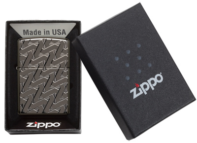 Зажигалка ZIPPO Armor® с покрытием High Polish Black Ice®, латунь/сталь, чёрная, 38x13x57 мм