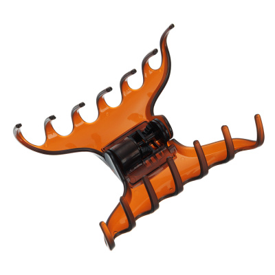 Заколка- краб Dewal Beauty, коричневая, матовая