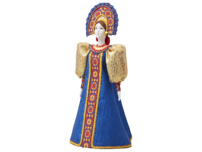 Подарочный набор: кукла фарфоровая, крем-мед, красный