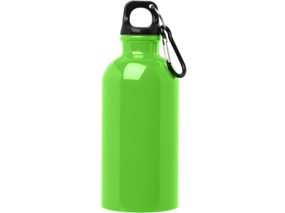 Одностенная бутылка для воды с карабином Oregon, изготовленная из нержавеющей стали, сертифицированной по стандарту RCS, объемом 400 мл - Зеленое яблоко , размер 400 мл
