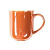 Кружка PERLA, оранжевый с белым, 350мл, фарфор