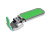 Флешка с массивным классическим корпусом, 16 Гб, зеленый/серебристый , размер 16ГБ