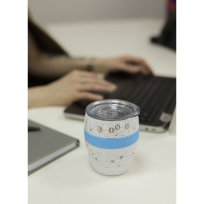 Термокружка LINE, белый/фиолетовый, сталь, 300 мл