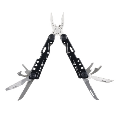 Мультитул Stinger, 105x40 мм,13 функций, сталь, чёрно-серебристый, в комплекте нейлоновый чехол