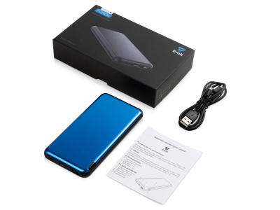 Внешний аккумулятор Forge v.2 металл, 10000mah, синий