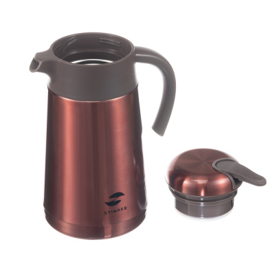 Термокофейник Stinger, 1,6 л, нержавеющая сталь, красный, 18 x 13,6 x 25,9 см