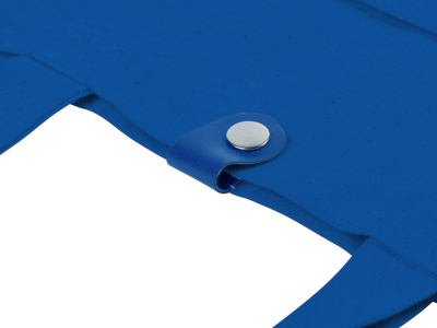 Сумка Clip из хлопка 340 г/м2 с застежкой из экокожи, синий